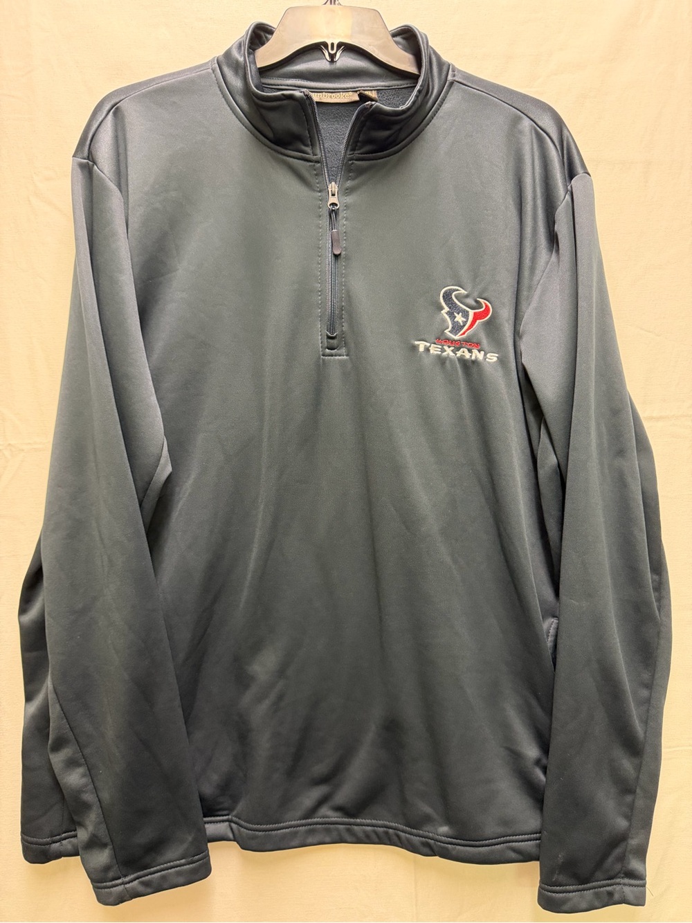 Men's Houston Texans Black Quarter-Zip Pullover